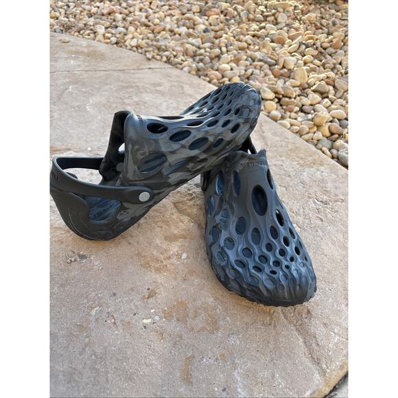 Merrell Hydro Moc Clog Men's 12 Black/Gray Combo Camo Heel Strap Slip On - Picture 1 of 8